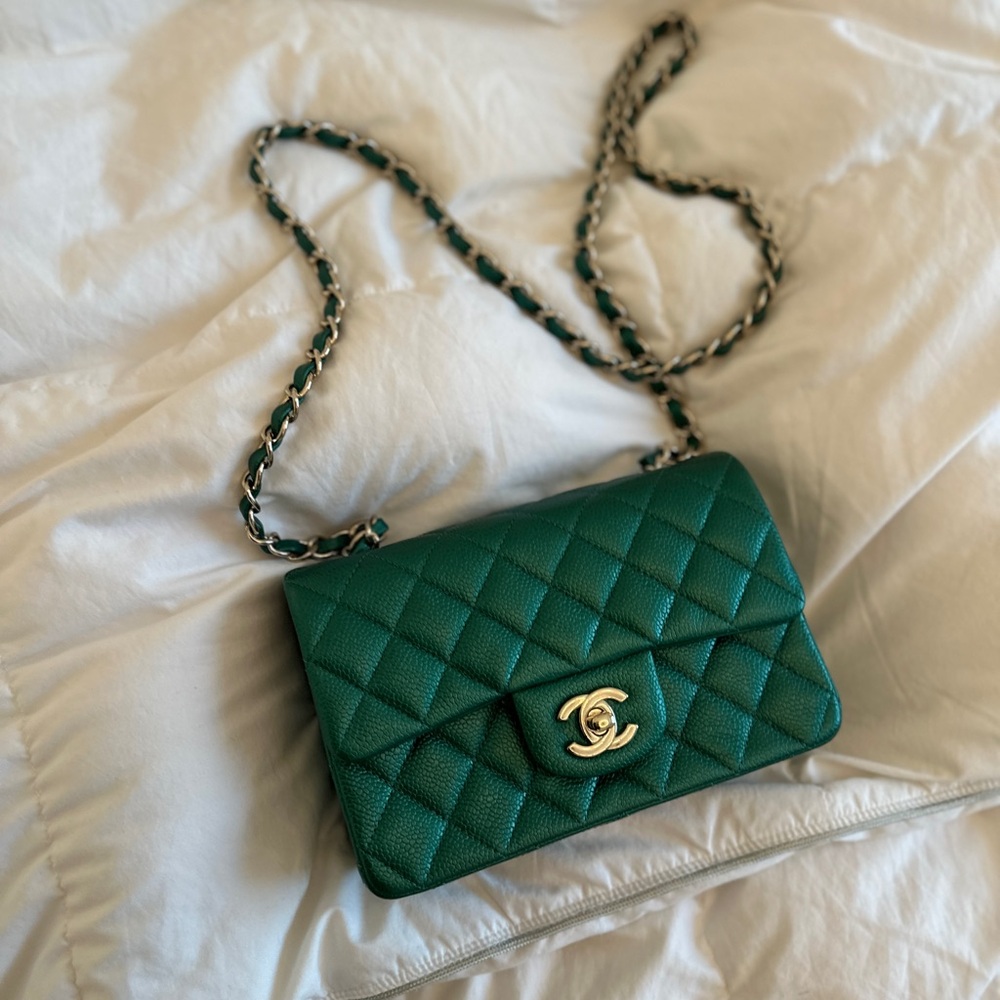 18s Emerald Green Chanel 20cm High Quality Mini Rectangular